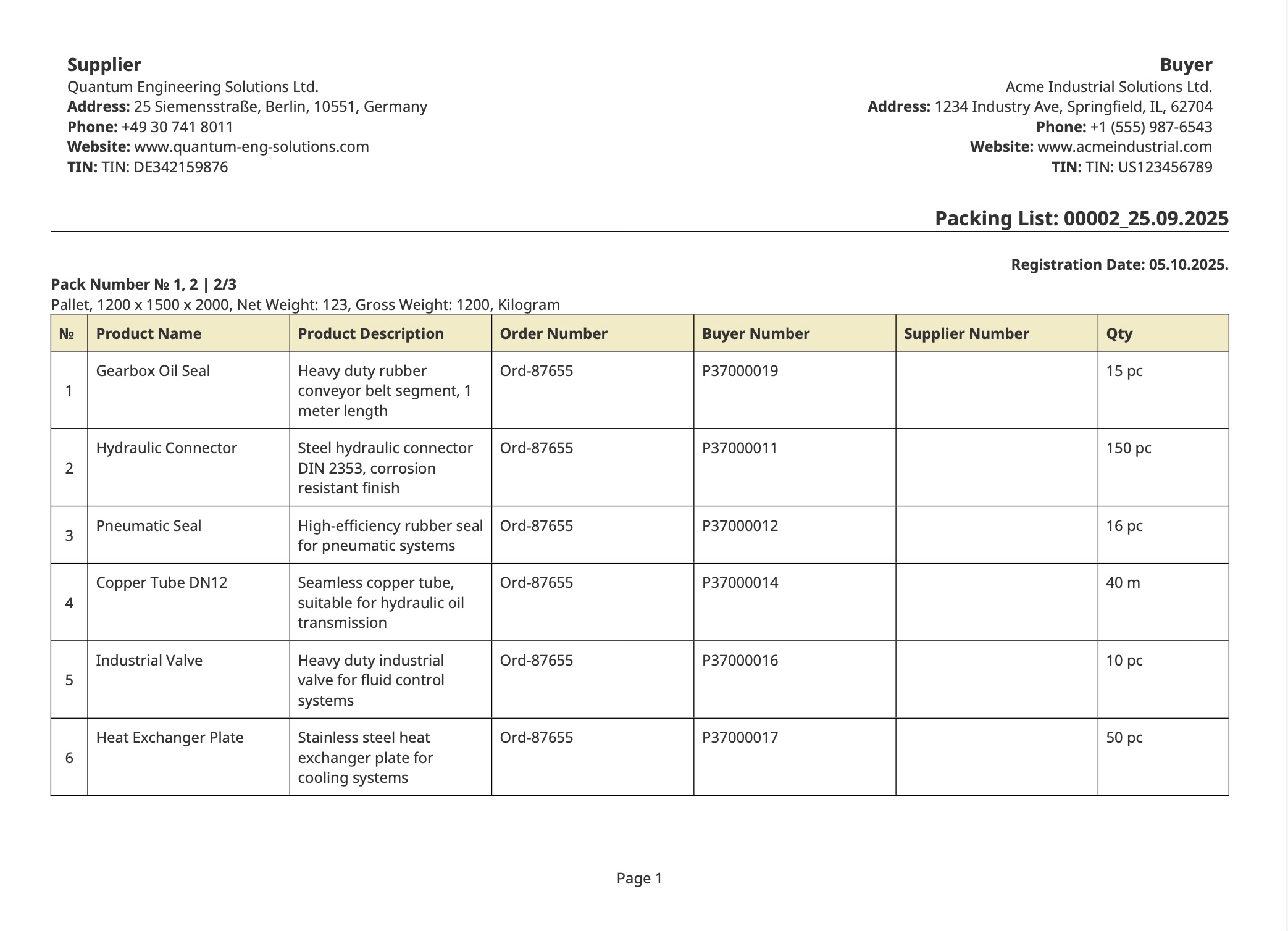 Suppliers list management